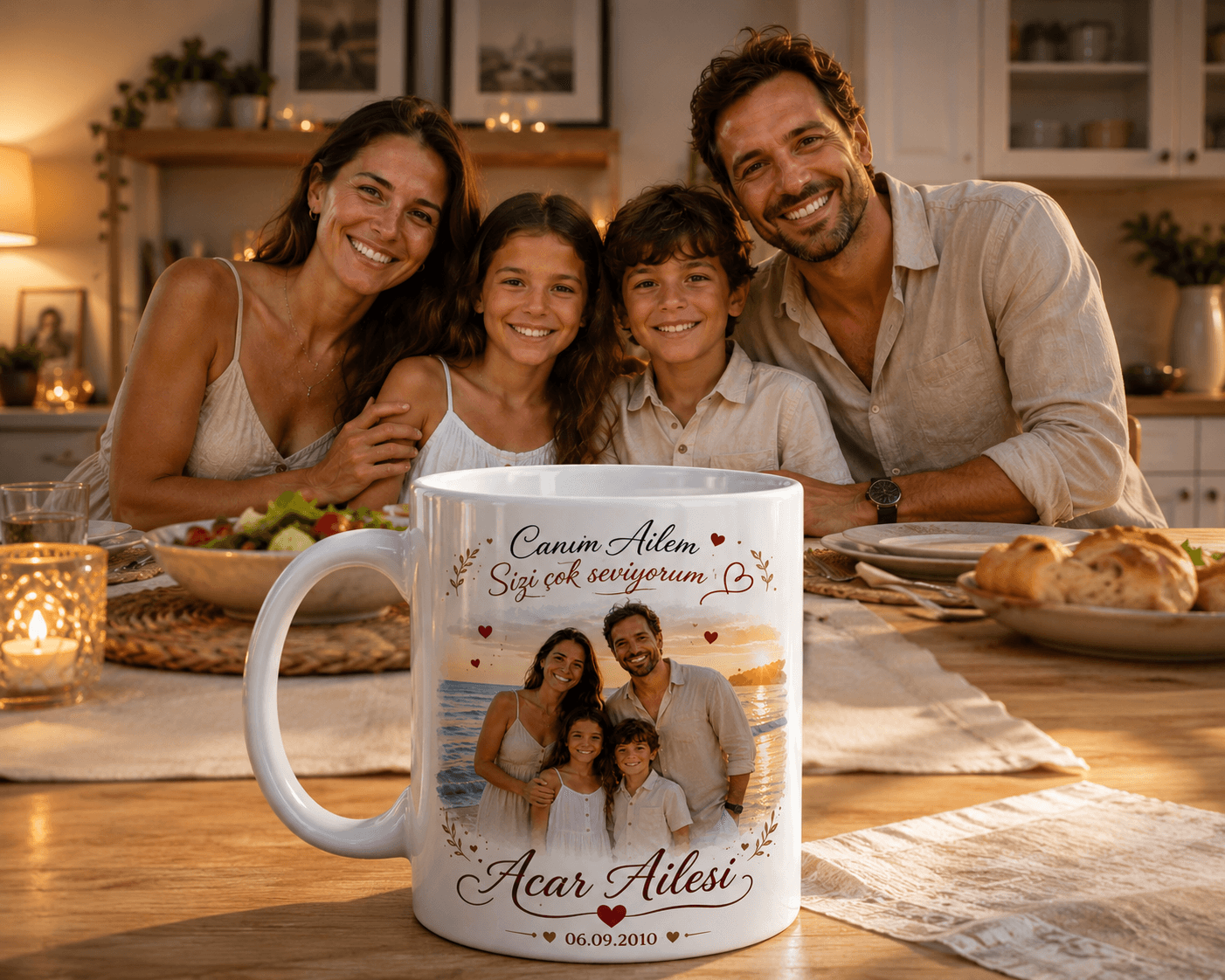 Kişiye Özel Aile Fotoğraflı Kupa Bardak – Ailenizin En Güzel Anılarını Her Gün Yanınızda Taşıyın