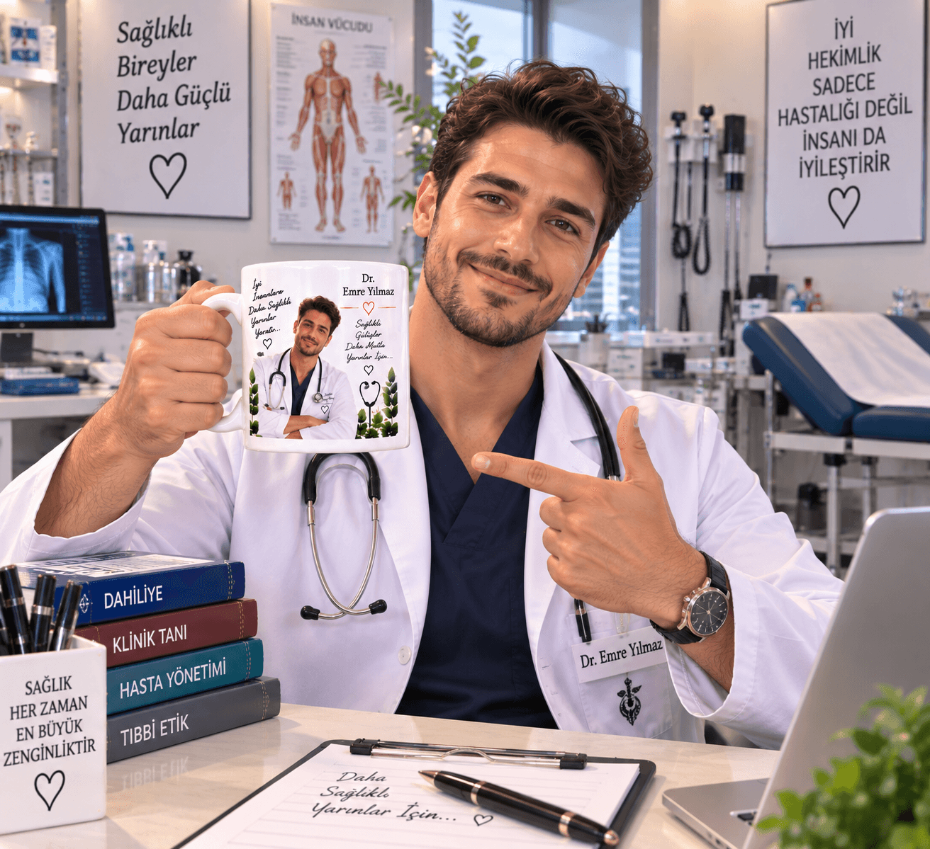 Kişiye Özel İsimli Fotoğraflı Doktor Kupa Bardak – Şifa Veren Mesleğinizi Her Yudumda Yanınızda Taşıyın